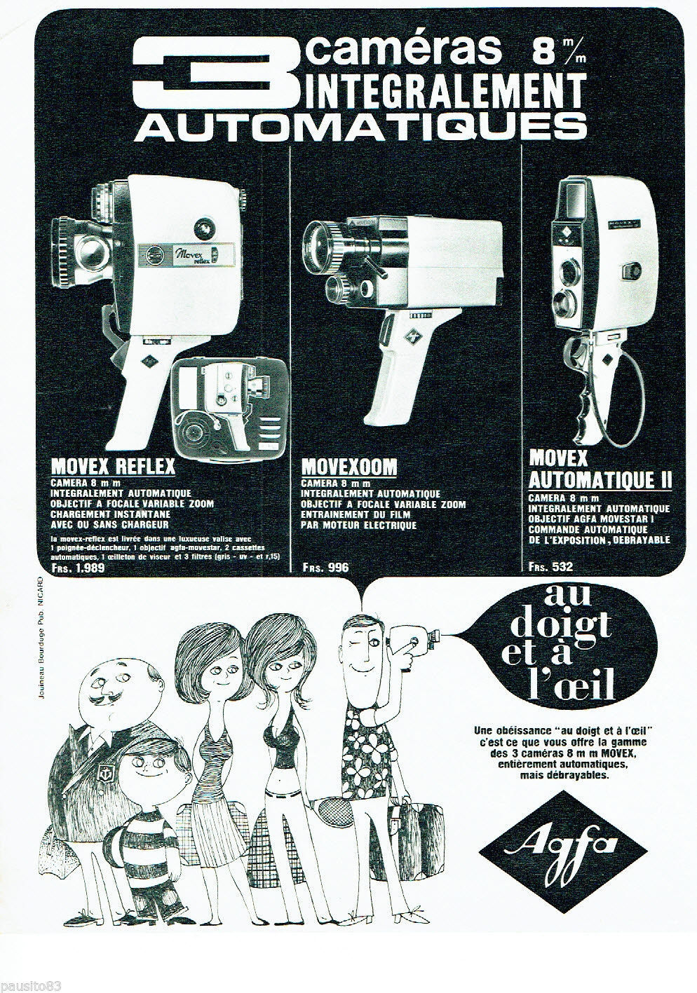 Agfa Movex Automatic II - Publicité 1963