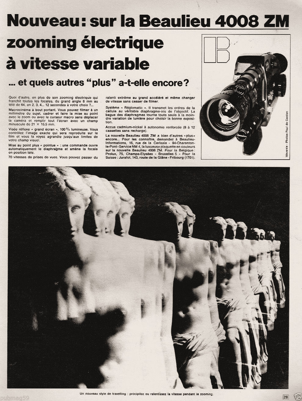 BEAULIEU 4008 ZM (Publicité 1970)