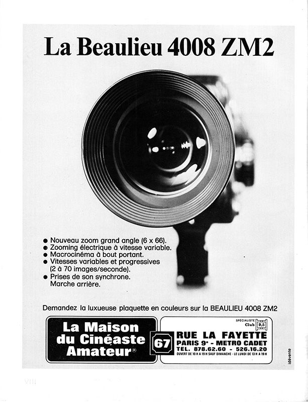BEAULIEU 4008 ZM 2 (Publicité 1971)