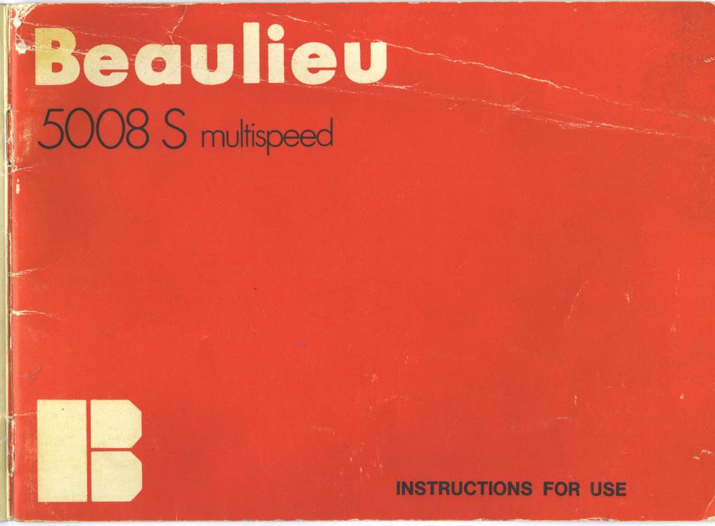 Beaulieu 5008 S Manual en
