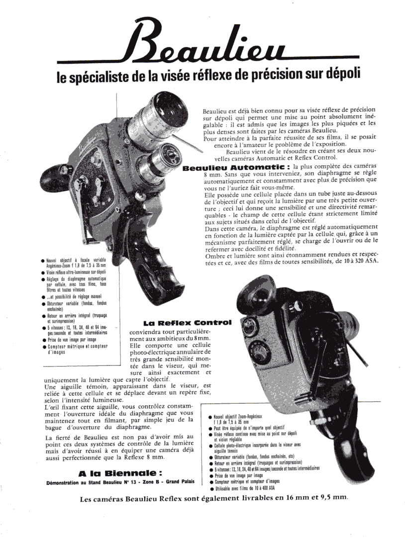 BEAULIEU MAR8 MCR8 (Publicité 1961 1963)