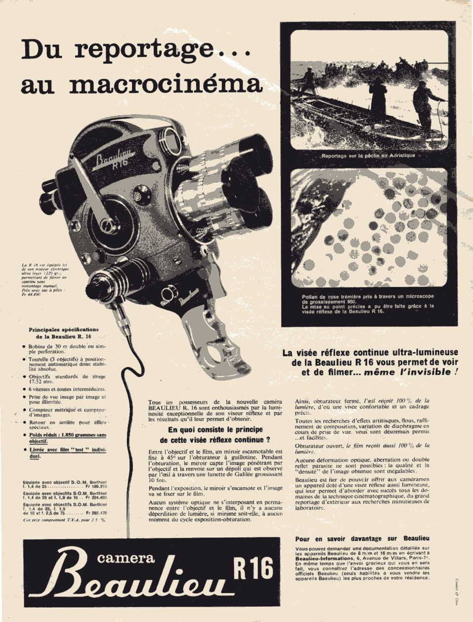 BEAULIEU R16 (Publicité 1959)