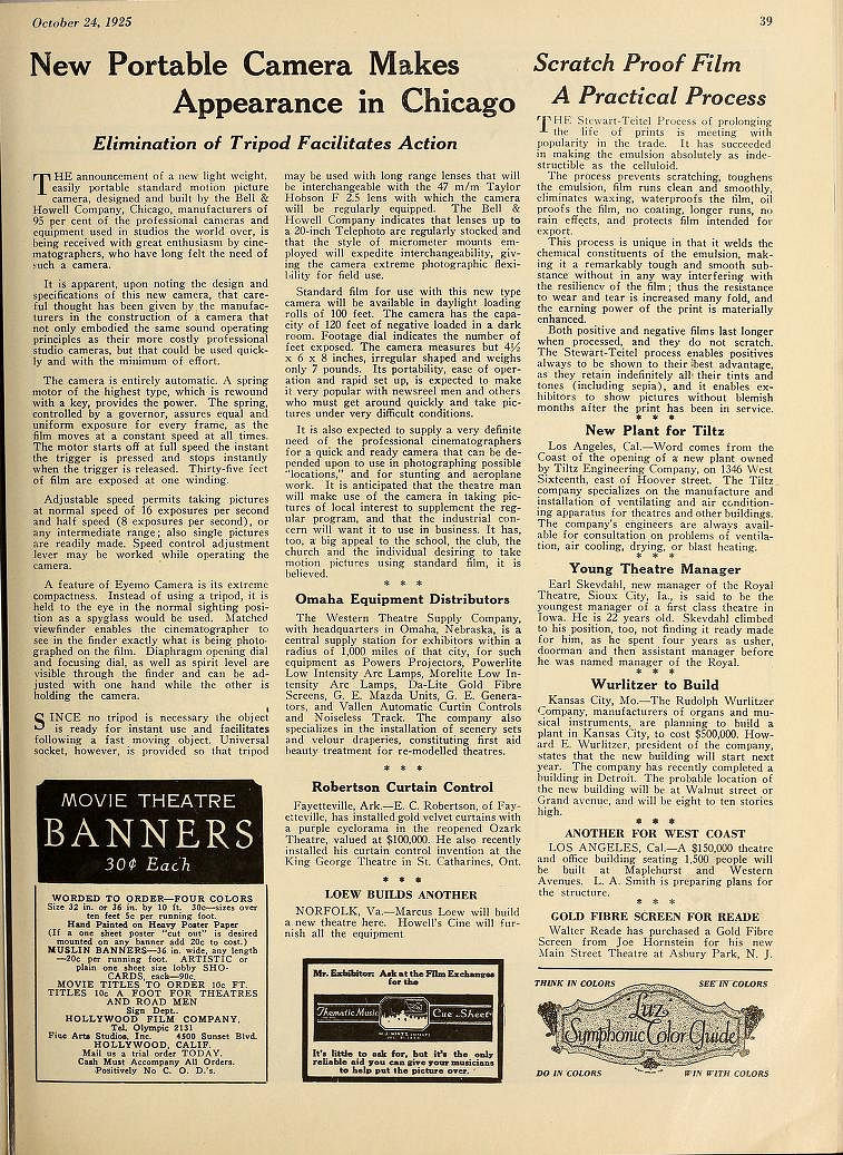 B&H EYEMO-Exhibitor Trade Review 1925 10 24