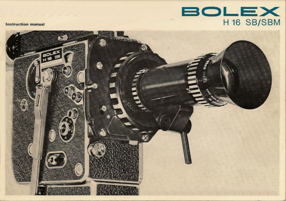BOLEX H16 SB SBM (1970) Manuel utilisateur (en)