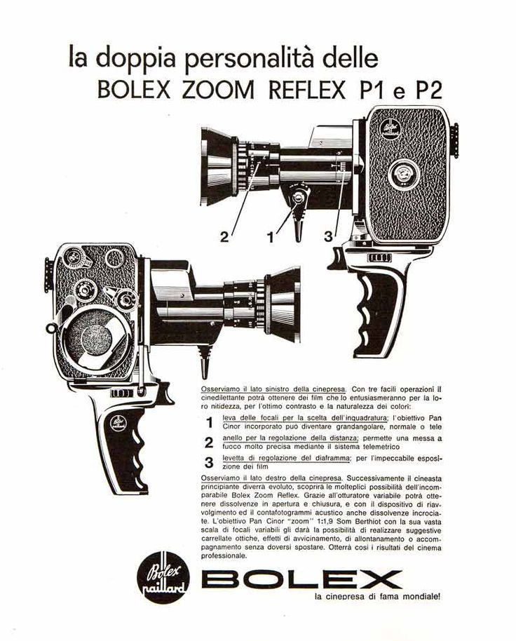 BOLEX Zoom Reflex P1 P2 (publicité 1963)