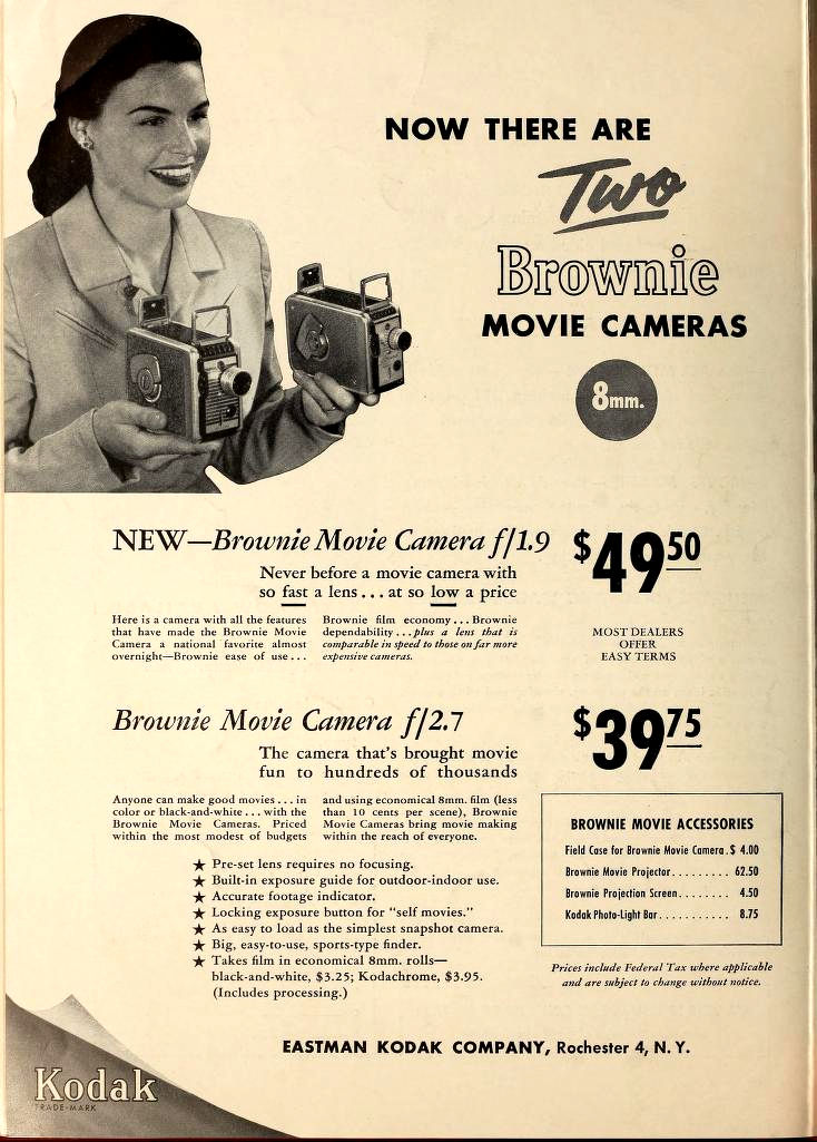 Ciné Kodak Brownie - Movie Makers Oct 1953