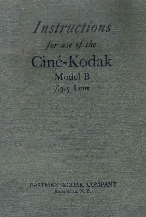Cine kodak Model B 35 Instructions en
