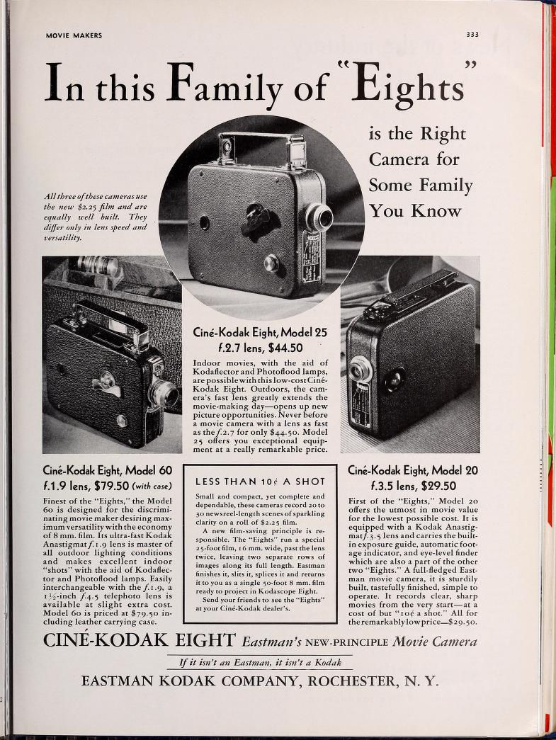 Ciné Kodak 8 - Movie Makes Aout 1933