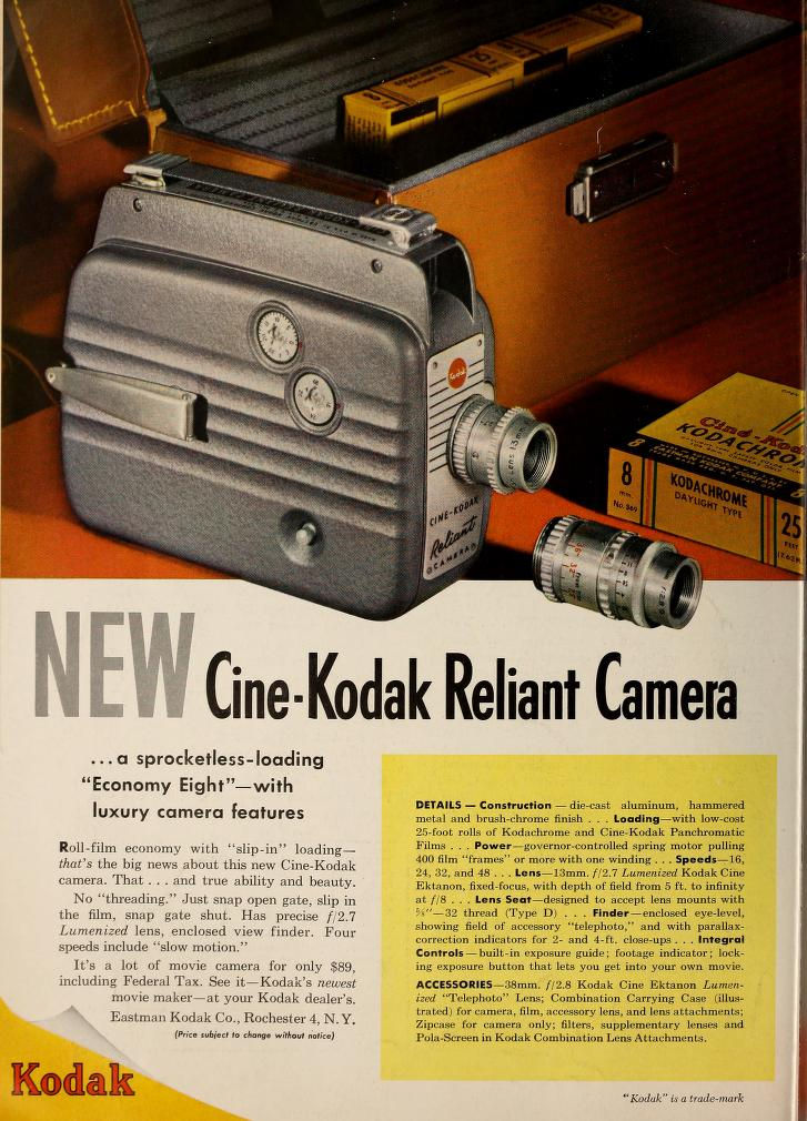 Ciné Kodak "Reliant" -  June 1949