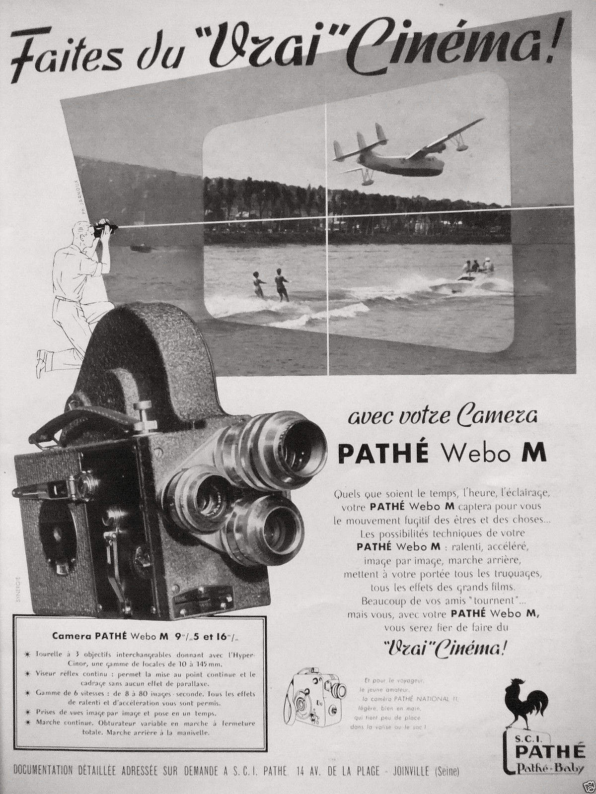 Publicité Pathé Webo M Super 1952