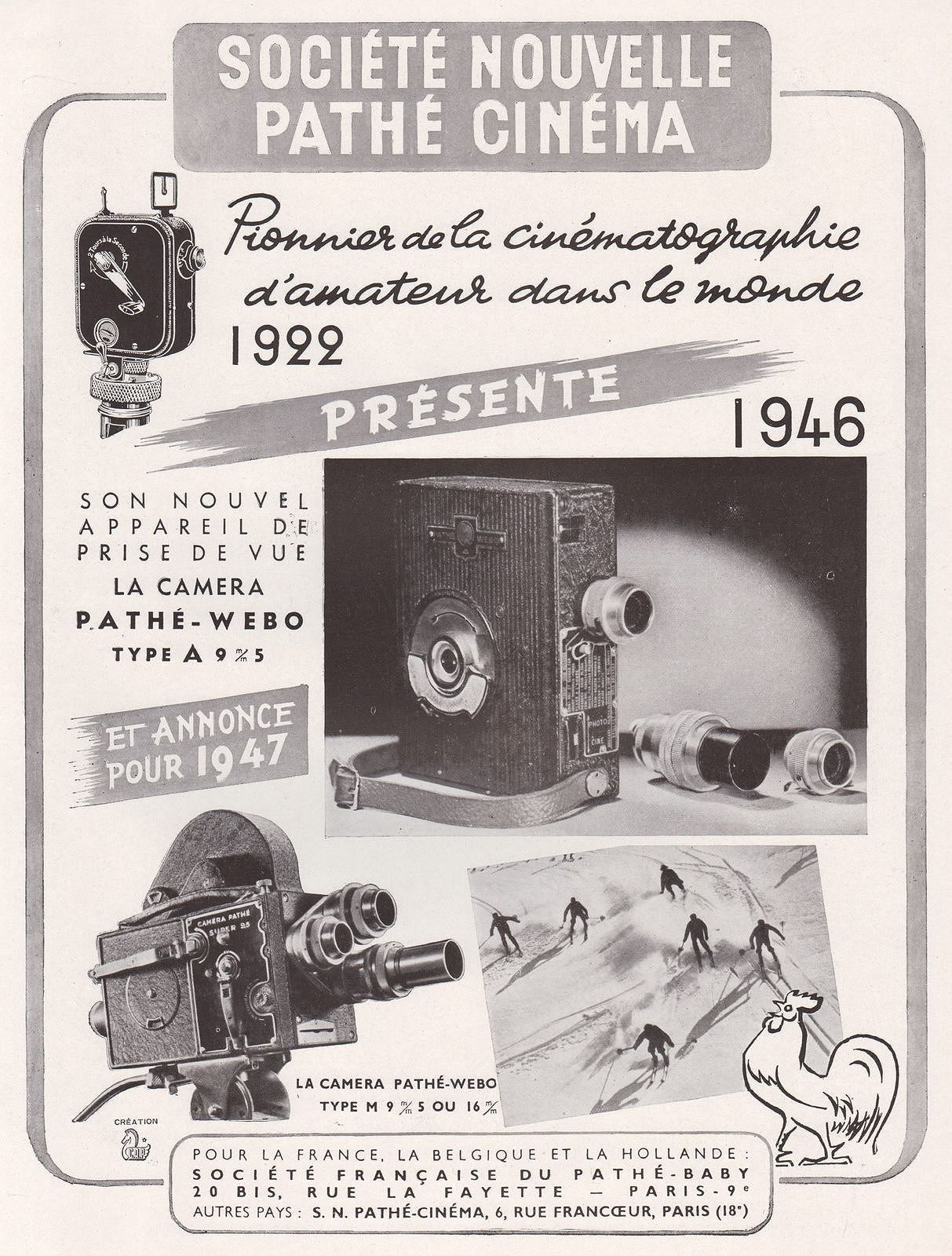 Publicité 1946 Annonce Pathé-Webo M Super