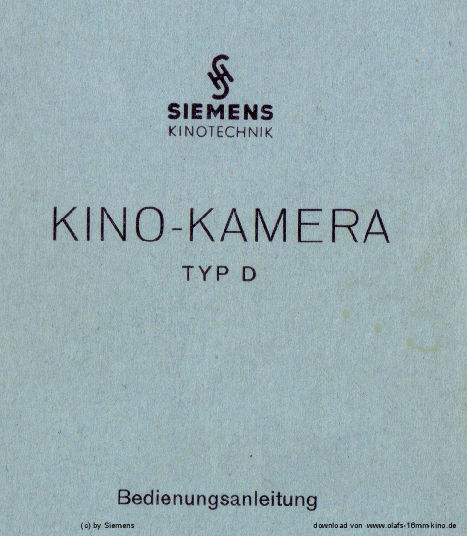 Siemens Anleitung Kinokamera D
