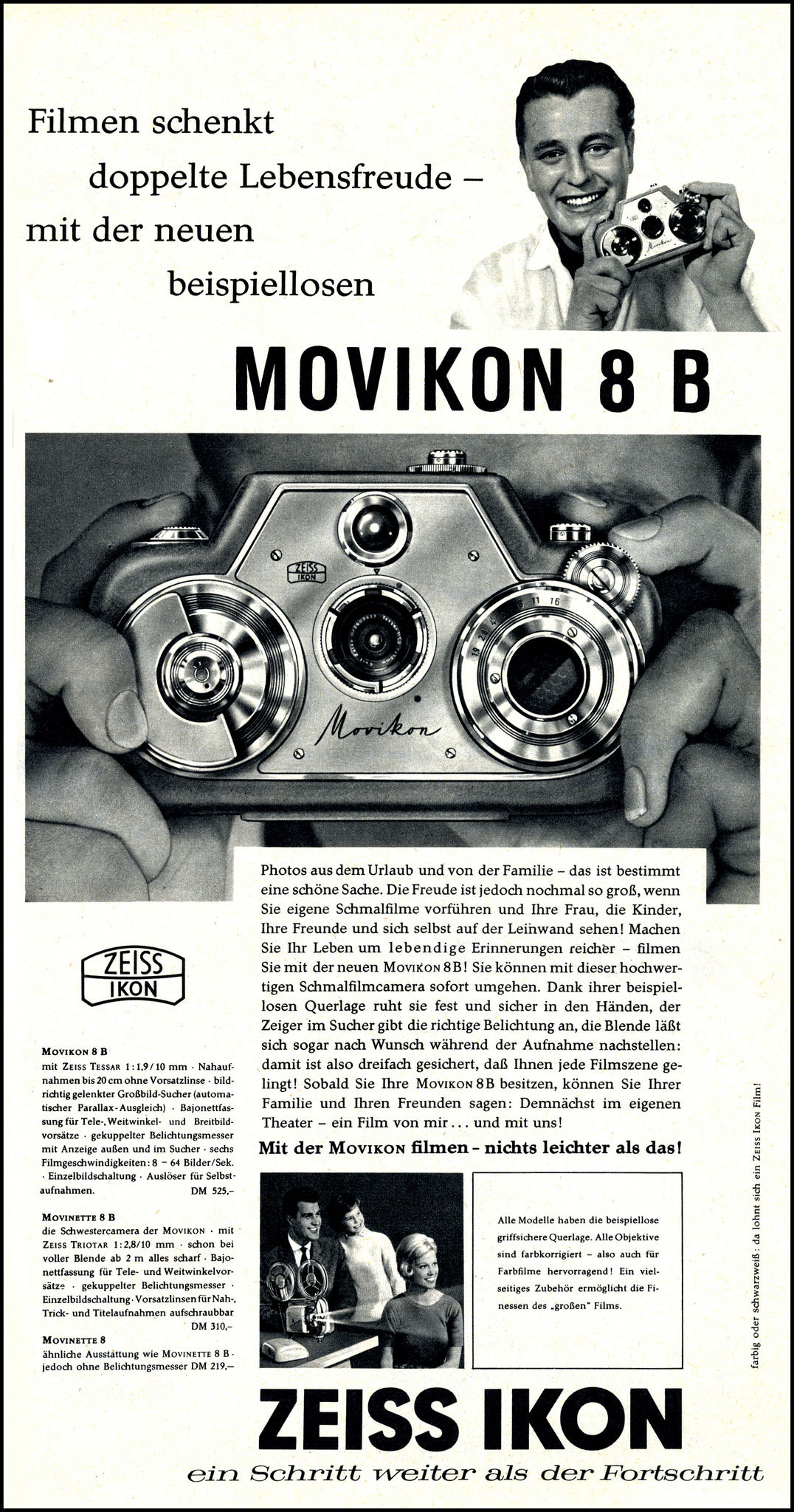 ZEISS IKON Movikon 8B 1958 - Publicité